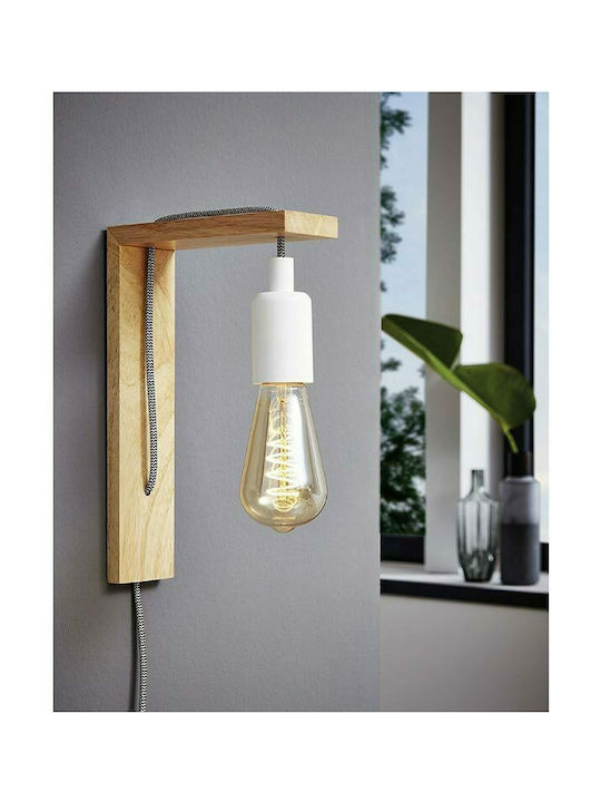 Eglo Tocopilla Vintage Wall Lamp with Socket E27 White Width 6cm