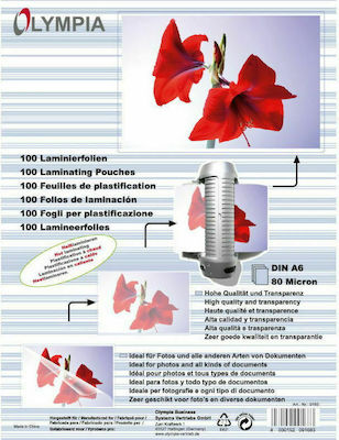 Olympia Din A6 80 Micron Φύλλα Πλαστικοποίησης 100 Τμχ.