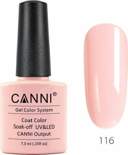 Canni Classic Ημιμόνιμο Βερνίκι Νυχιών 116 Natural Pink 7.3ml