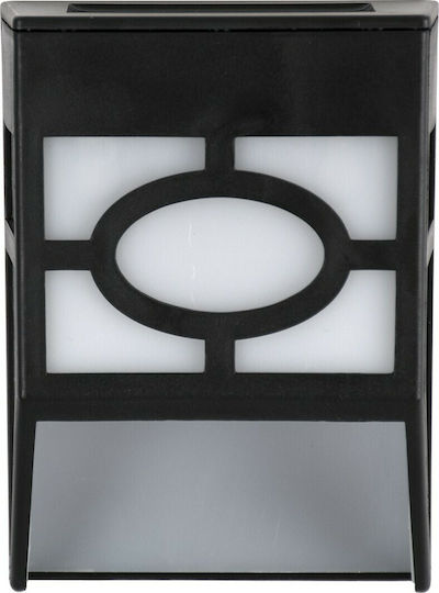 GloboStar Set of 4 Wall Solar Lights Lanterns 1W 100lm Warm White 3000K with Photocell IP65
