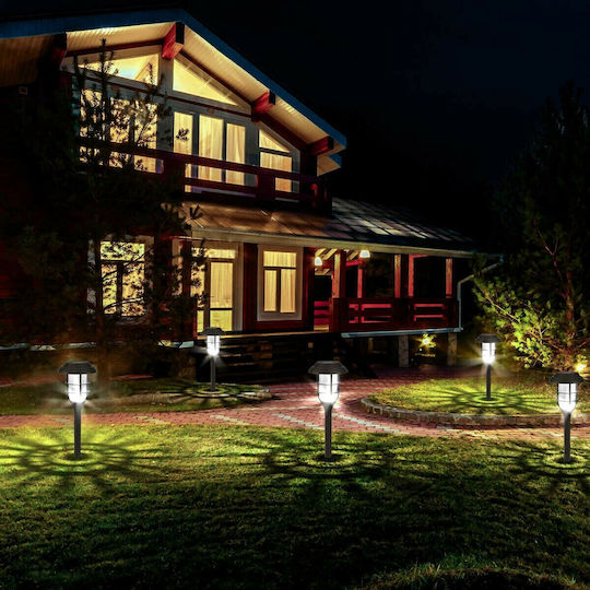GloboStar Set of 6 Stake Solar Lights Lanterns 1W 100lm Cold White 6000K with Photocell IP65