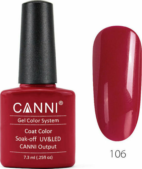 Canni Classic Ημιμόνιμο Βερνίκι Νυχιών 106 Agate Red 7.3ml