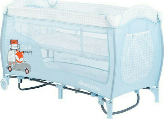 Kikka Boo Dolce Sonno Plus Playpen 2 Levels with Changing Table & Mattress Light Blue 128.5x66.5cm