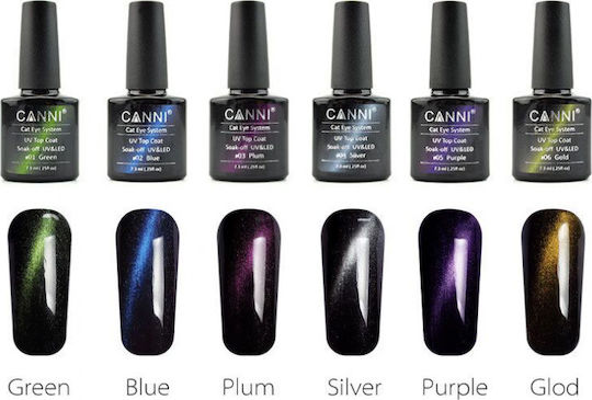 Canni Top Coat for Semi-Permanent Nail Polish 7.3ml 006