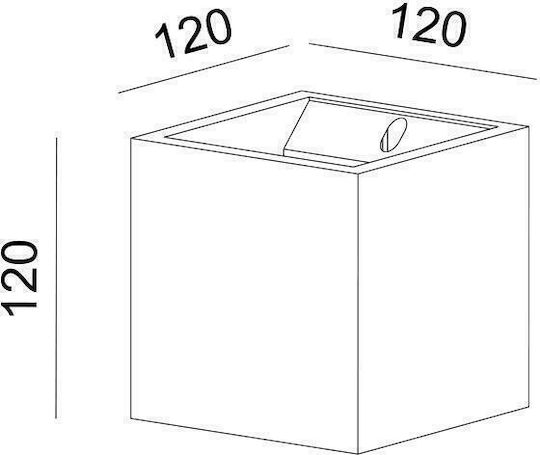 Aca Block Φωτιστικό Τοίχου Γκρι 12x12x12εκ. Aca Block Φωτιστικό Τοίχου Γκρι 12x12x12εκ.