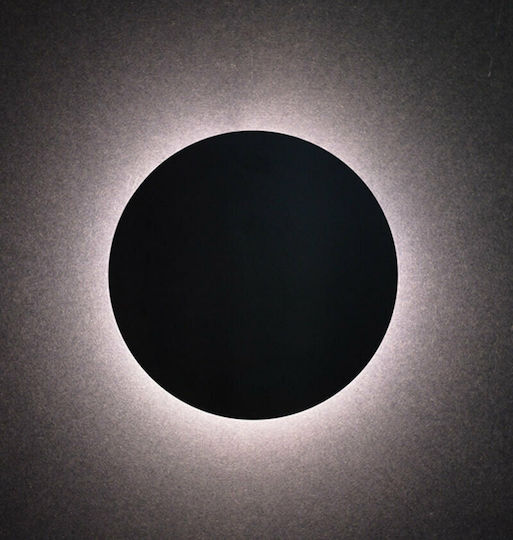 Aca Eclipse Modern Lamp Wall with Integrated LED and Warm White Light Black 30x3.6cm