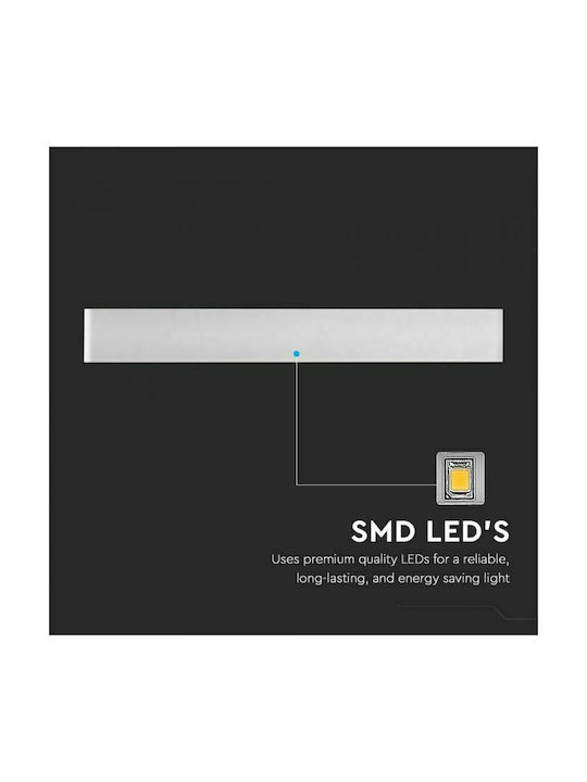 V-TAC Modern Leuchte Wand mit Integrierter LED und Warmweißes Licht 61cm
