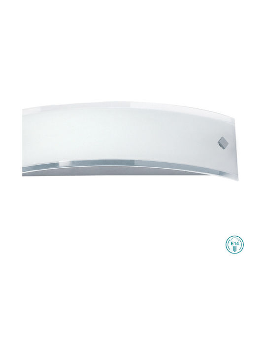 Viokef Fina Modern Wall Lamp with Socket E14 White Width 40cm