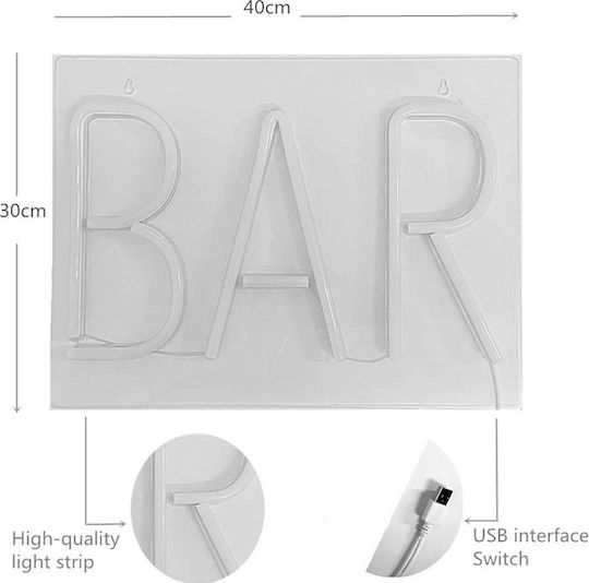 Bar Πινακίδα LED με Κίνηση Μονής Όψης 43.5x23.5cm