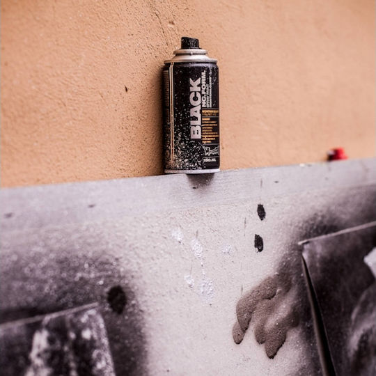 Montana Cans Σπρέι Βαφής BLK με Ματ Εφέ White BLK 9105 150ml 6τμχ
