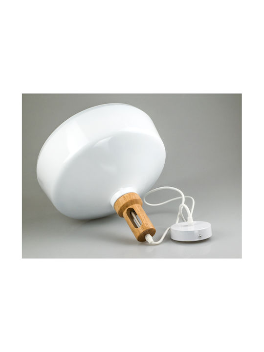 V-TAC Pendant Light White Bell with Socket E27 35x30x110cm