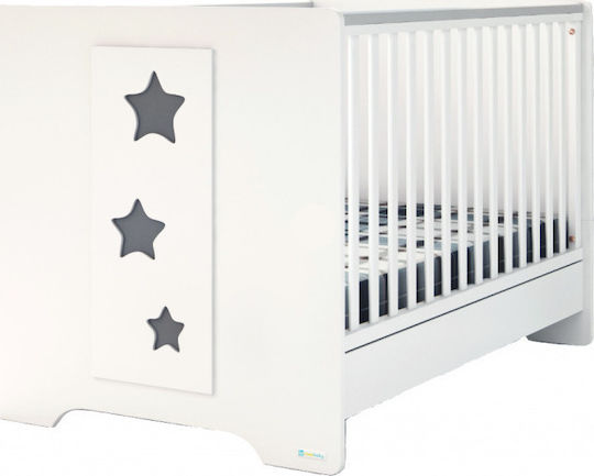 Casababy Stars Seturi De Mobilier Pentru Copii Cu Pat Și Sertar Alb / Gri