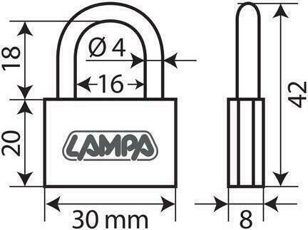 Lampa Basic Лукето Заключване на скоба с ключ 40мм 1бр