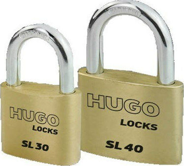 Hugo Locks SL 70 Steel Padlock Brass with Key 70mm 1pcs