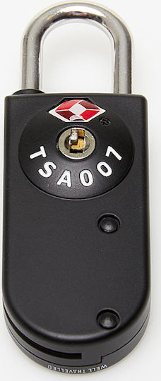 Herschel Padlock Brass with Card with TSA Certification Black 1pcs