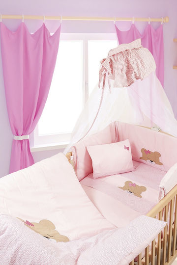 Dimcol Кошара За Количка Sleeping Bears от Тюл 1214016801701426 Розов 490x160см.