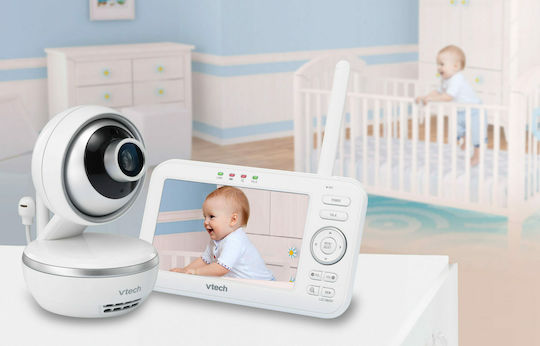 Vtech Drahtlose Babyüberwachung mit Kamera & Bildschirm 5" , Zwei-Wege-Kommunikation & Schlaflieder