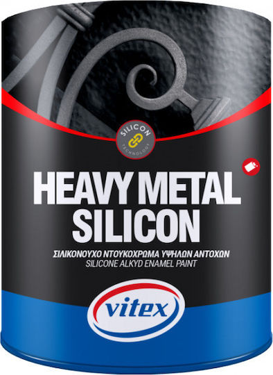 Vitex Βερνικόχρωμα Αντισκωριακό Διαλύτου Heavy Metal Silicon 0.75lt Λευκό Γυαλιστερό