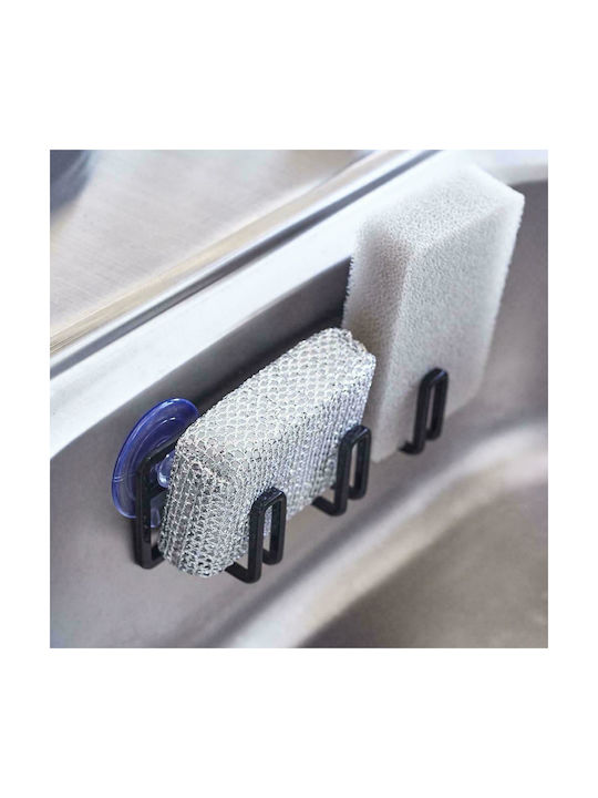 Yamazaki Yamazaki Küchenspülen-Organisatoren Schwamm-Halter Aus Metallisch Schwarz 16x5.5cm