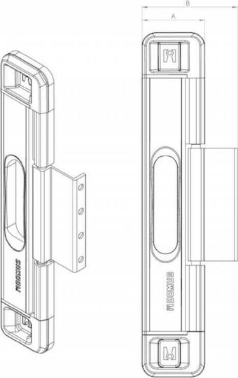 Domus Lock for Sliding Aluminum Doors Black