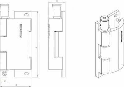 Domus WK+ Lock for Sliding / Hinged Doors Gray