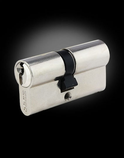 Hugo Locks Κύλινδρος Κλειδαριάς Ασφαλείας 90mm (40-50) με 3 Κλειδιά Ασημί