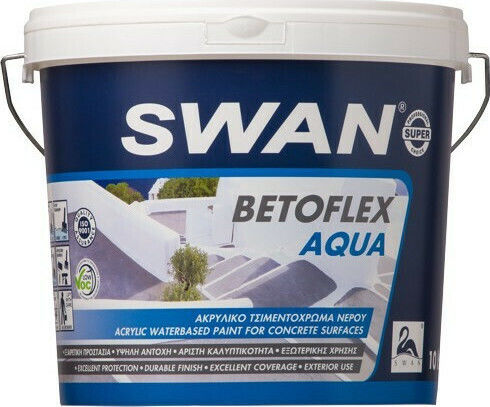 Swan Betoflex Aqua Τσιμεντόχρωμα Ακρυλικό Γκρι 10lt