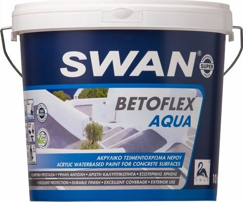 Swan Betoflex Aqua Τσιμεντόχρωμα Ακρυλικό Λευκό 3lt