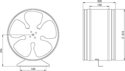 Europlast Industrial Ducts / Air Ventilator 315mm