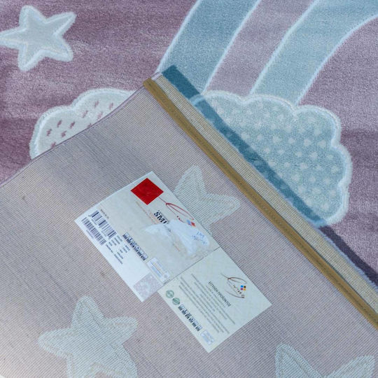 Tzikas Carpets 33076-055 Детско килимче Звезди Розов 160x230см Дебелина 11мм