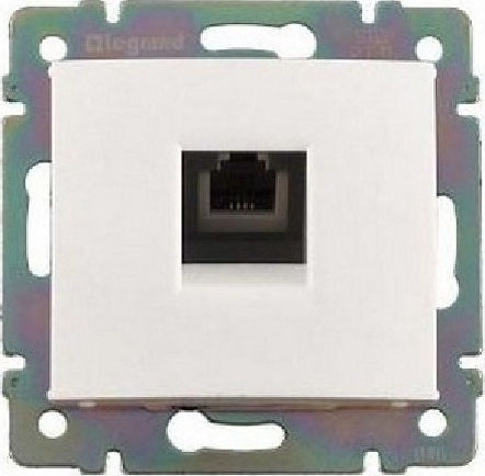 Legrand Valena Front Single Telephone Socket White 774438