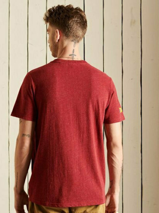 Superdry Source Ανδρικό T-shirt Κόκκινο με Λογότυπο