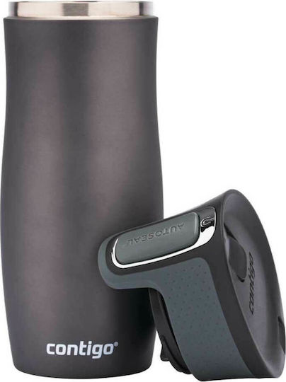 Contigo West Loop Ποτήρι Θερμός Ανοξείδωτο BPA Free 470ml Μαύρο με Επιστόμιο