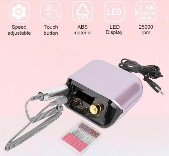 SML M1 Τροχός Νυχιών Ρεύματος 30W Μαύρος με 25000 Στροφές ανά Λεπτό
