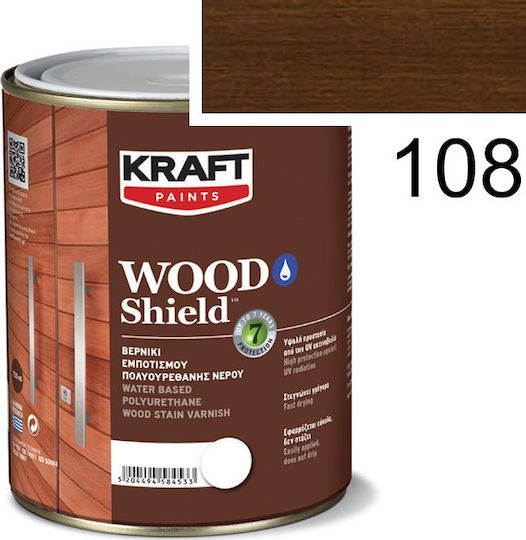 Kraft Wood Shield Βερνίκι Εμποτισμού Πολυουρεθάνης 108 Δρυς Σατινέ 2.5lt