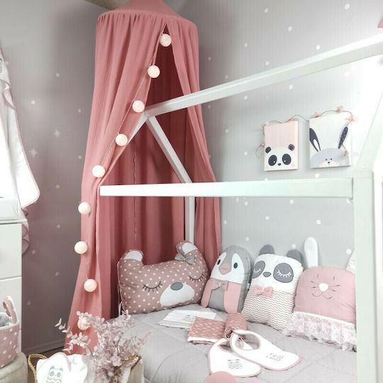 Baby Star Mosquito Net Crib Cotton Pink 250cm