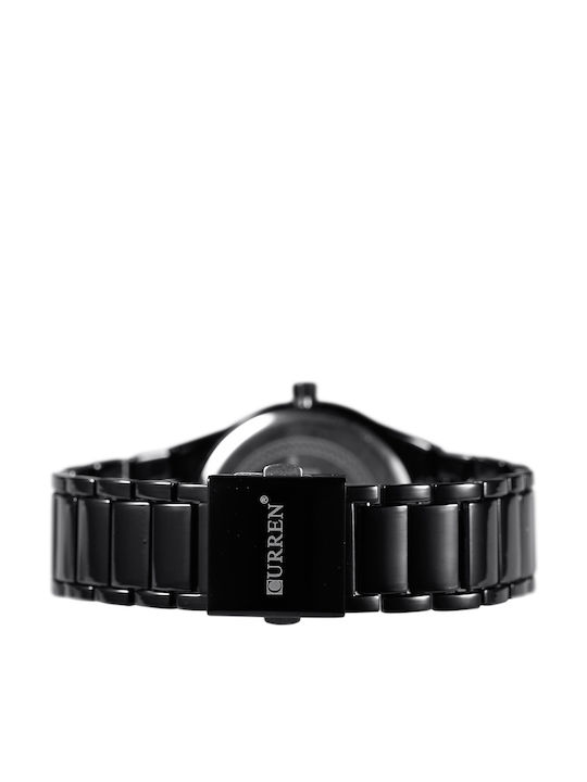 Curren Herrenuhr 40mm Batterie mit Schwarz Metallarmband