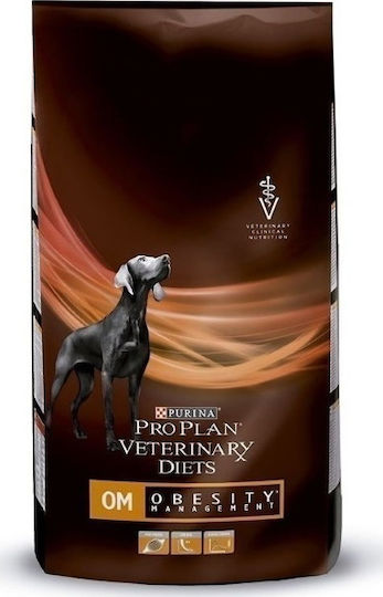 Pro Plan Veterinary Diets OM Obesity Management 12kg Ξηρά Τροφή Διαίτης, χωρίς Γλουτένη για Ενήλικους Σκύλους με Πουλερικά