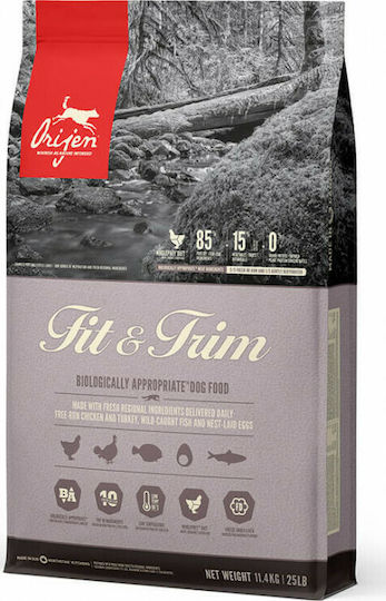 Orijen Fit & Trim 11.4kg Ξηρά Τροφή Σκύλων Διαίτης, χωρίς Σιτηρά με Γαλοπούλα και Κοτόπουλο