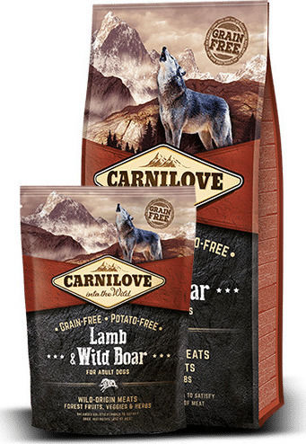 Carnilove Lamb & Wild Boar Adult 12kg Dry Food Grain-Free for Adult Dogs with Lamb and Pork