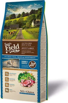 Sam's Field Adult Large 2.5kg Ξηρά Τροφή χωρίς Γλουτένη για Ενήλικους Σκύλους Μεγαλόσωμων Φυλών με Βοδινό και Μοσχάρι