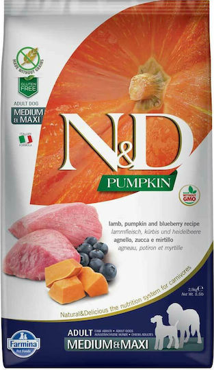 Farmina N&D Pumpkin Medium & Maxi 2.5kg Dry Food Grain-Free for Adult Medium & Large Breed Dogs with Lamb and Pumpkin