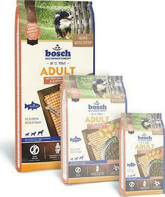 Bosch Petfood Concepts Adult 15kg Ξηρά Τροφή χωρίς Σιτηρά για Ενήλικους Σκύλους με Ψάρια και Πατάτες