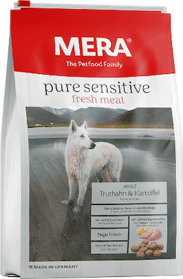 Meradog Pure Sensitive Fresh Meat Adult 4kg Dry Food Grain Free for Adult Dogs with Turkey and Potatoes