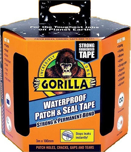 Gorilla Insulation Tape 100mm x 3m 3044721 Ταινία Στεγανoποίησης Μαύρη Black