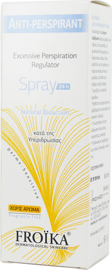 Froika Antiperspirant Without Perfume Αποσμητικό 24h σε Spray 60ml