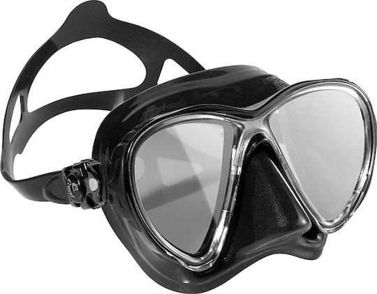 CressiSub Tauchmaske Silikon Big Eyes Evolution Schwarze