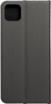 Forcell Luna Carbon Plastic / Synthetic Book Black (Galaxy A22 5G)