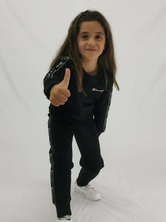 Kinder Trainingshose Schwarz 1Stück Rib Cuff