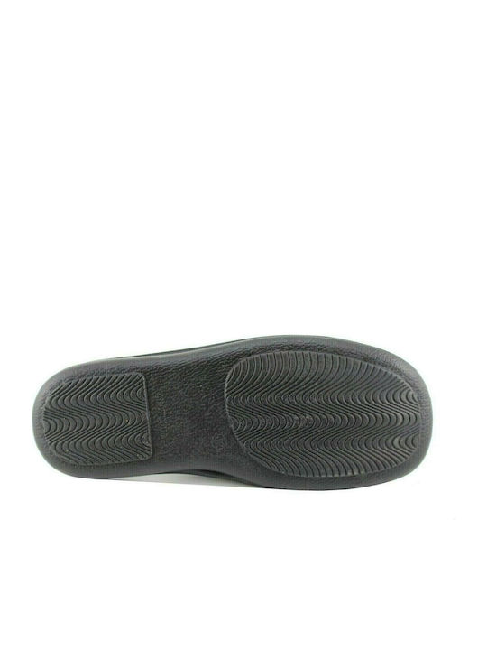 Men's Leather Slippers Black